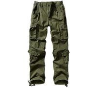 VATINNT Cargo Work Trousers Women's Outdoor Hiking Trousers Casual Tactical Cargo Pants with 9 Pockets No Belt 2039 ArmyGreen 16