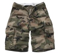 VATINNT Mens Cargo Shorts Casual Cotton Combat Camo Work Shorts with Multi Pockets No Belt 8063 C29 Camo 34