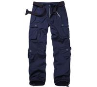 VATINNT Men's Cargo Trousers Ripstop Combat Camo Trousers Casual Tactical Work Pants with 8 Pockets No Belt 3357 Royal Blue 40