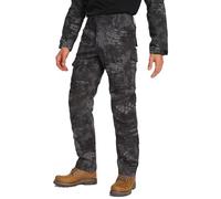 VATINNT Men's Hiking Trousers Waterproof Cargo Trousers Outdoor Tactical Combat Army Work Pants with Multi Pocket G4WF Black Python 28