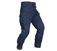 VATINNT Men's Hiking Trousers Waterproof Cargo Trousers Outdoor Tactical Combat Army Work Pants with Multi Pocket G4WF Navy Blue 40