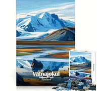 Vatnajokull National Park Iceland 1000 Piece Jigsaw Puzzles for Adults Jigsaw Mind Training Gentle Pastime Laser Cut Meaningful Gift (38x52cm)