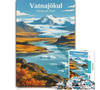 Vatnajokull National Park Iceland Landscape_0 Jigsaw Puzzle, 1000 Piece | For a useful gift beyond Christmas Day, this adult jigsaw puzzle with 1000 pieces fits long December evenings.