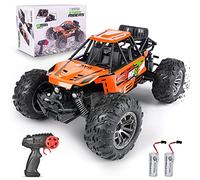 VATOS 1:16 Scale Monster Truck Off Road RC Buggy Racing Car, 2.4GHz 2WD Electric Vehicle 15km/h with 2 Rechargeable Batteries Toy Gift for Boys and Girls Kids 6-12