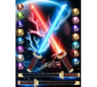 VATOS 2 PCS Light Ninja Saber for Kid Aged 3-7, RGB 15 Colors LED Ninja Sword Props with Sheath and Fight Sound Effects,USB Rechargeable Light Swords Toy for Cosplay Christmas Halloween Anime Fans