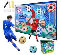 VATOS Football Ball Game Set for Kids Age 3+, Indoor Outdoor Backyard Toss Football Goal Game with Balls, Foldable Flannel Goals, Birthday Gift