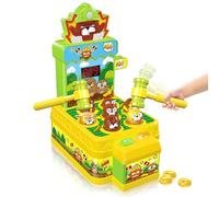 VATOS Hammer Toy,Mini Electronic Arcade Pounding Bench Coin game with 2 Hammers Toy,Interactive Educational Developmental Game for Toddlers Kids Girls and Boys Age 3 4 5 6 Years Old