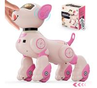VATOS Robot Dog Toy Age 3+ for Kids, Voice & 2.4GHz Remote Control Robot Pet with Interactive Touch Sensors, Over 20+ Responses, Program Mode, Robotic Puppy Toy for Kids Boys & Girls
