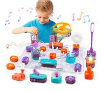VATOS Science Circuit for Kids, 53PCS DIY Electronics Exploration Kit with 150+ Projects, Physics Science Experiments Circuit Board Kit, School Family STEM Educational Toy Gift for Boys Girls Ages 6+