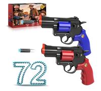 VATOS Toy Revolver Gun, 2 PCS Revolver Toy Foam Blaster Toy Gun with 72 Soft Bullets,Educational Model Toys Shooting Games Gifts for Boys and Girls, Kids 10+ Years Old