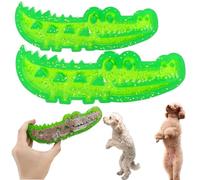 Vatpulk Slow Feed Chew & Fetch Crocodile - Interactive Puzzle Feeder Toy for All Dog Sizes, Dual-Purpose Treat Dispenser & Teeth Cleaning Chew, Mental Stimulation for Boredom & Anxiety Relief (S+L)