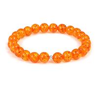 Vatslacreations 8MM Baltic Amber Round Beads Bracelet | Stretch Bracelet | Made from Natural Authentic Baltic Amber | Amber Men and Women Bracelet Gift