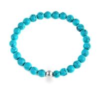 Vatslacreations Turquoise Bracelet, Turquoise Stretch Bracelet, Sleeping Beauty Turquoise Bracelet, 925 Sterling Silver December Birthstone Jewelry gift