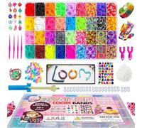 Vatzon Loom Band Kit - Loom Bands Includes 4500-5000+ Rubber Bands with 22 Unique Colors Bracelet Making Kit Comes with Durable Accessories, Charms and Multi Colour Round Beads