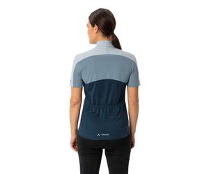 Vaude Bike Matera Full Zip Short Sleeve Jersey Blue 36 Woman 36 Summer Blue