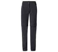 Vaude Farley Women's Stretch T-Zip Zip-Off Trousers, Womens, Hose Farley Stretch ZO T-Zip Pants, black - black - black, 40 normal