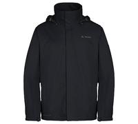 VAUDE Men's Escape Light Rain Jacket in black, Water-Repellent Rain Jacket, Breathable Rain jacket men with Hood, Climate-Friendly Hiking Jacket
