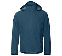 Vaude Men'S Escape Light Rain Jacket - Size 42 In Blue, Water-Repellent Outdoor Jacket, Breathable Windbreaker With Hood, Climate-Friendly Hiking Jacket