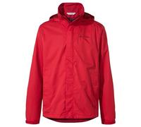 Vaude Men'S Escape Light Rain Jacket - Size 50-52 In Red, Water-Repellent Outdoor Jacket, Breathable Windbreaker With Hood, Climate-Friendly Hiking Jacket