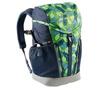 VAUDE Puck kids backpack for Boys & Girls in green, Comfortable Kids Hiking Backpack 10L, Backpack for School with Rain Cover & Magnifying Glass, Ample Storage Space