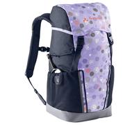 VAUDE Puck kids backpack for Boys & Girls in purple, Comfortable Kids Hiking Backpack 14L, Backpack for School with Rain Cover & Magnifying Glass,