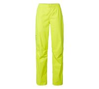 VAUDE Rain Trousers Women's Drop Pants II, Waterproof Outdoor Trousers for Bike, Lightweight Overtrousers, Breathable Cycling Trousers, Quick Pull On Neon Yellow