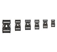 Vaude Steckschnalle Dual Adjust Quick-Release Buckle - Black/Black, 20 mm