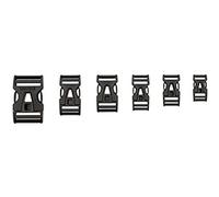 Vaude Steckschnalle Dual Adjust Quick-Release Buckle - Black/Black, 25 mm
