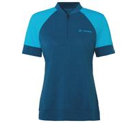 Vaude Bike Altissimo Q-zip Short Sleeve Jersey Blue 38 / Regular Woman