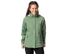 VAUDE Women's Escape Light rain jacket in green, Waterproof Jacket Women, packable rain jacket with Hood, Climate-Friendly Windbreaker Jacket, XL-Short
