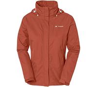 VAUDE Women's Escape Light rain jacket in red/orange, Waterproof Jacket Women, packable rain jacket with Hood, Climate-Friendly Windbreaker Jacket, 34
