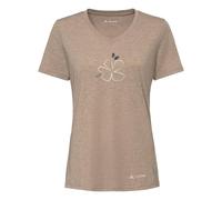 Vaude - Women's Skomer Print T-Shirt III - T-shirt size 10, sand/brown