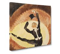 Vaudeville Male Dancer by Charles Demuth Canvas Print | Gallery Wrapped 30mm Frame Wall Art | 14x14 inches | Ready to Hang | Modern People Picture | Living Room Bedroom Lounge Office