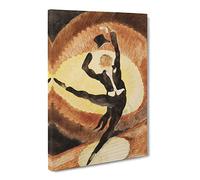 Vaudeville Male Dancer By Charles Demuth Canvas Print | Gallery Wrapped 30mm Frame Wall Art | 24x16 inches | Ready to Hang | Classic People Picture | Living Room Bedroom Lounge Office