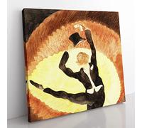 Vaudeville Male Dancer by Charles Demuth Classic Painting Canvas Wall Art Print Ready to Hang, Framed Picture for Living Room Bedroom Home Office Décor, 50x50 cm (20x20 Inch)