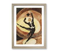 Vaudeville Male Dancer By Charles Demuth Classic Painting Framed Print | A2 Oak Framed Wall Art | Ready to Hang | Classic Historical Picture | Living Room Bedroom Lounge Office