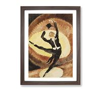 Vaudeville Male Dancer By Charles Demuth Classic Painting Framed Print | A2 Walnut Framed Wall Art | Ready to Hang | Classic Historical Picture | Living Room Bedroom Lounge Office