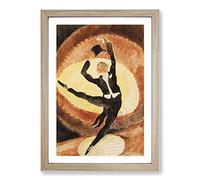 Vaudeville Male Dancer by Charles Demuth Framed Print | A2 Oak Framed Wall Art | Ready to Hang | Modern Nature Picture | Living Room Bedroom Lounge Office