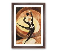 Vaudeville Male Dancer by Charles Demuth Framed Print | A2 Walnut Framed Wall Art | Ready to Hang | Modern Nature Picture | Living Room Bedroom Lounge Office