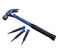 Vaughan 20oz Steel Eagle Curved Claw Nail Hammer with Free Punch Set XMS16HAMMER