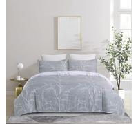 Vaulia Soft Microfiber Duvet Cover Sets, Branches Floral Theme, King Size Gray Color Design 3-Piece Set (1 Duvet Cover 2 Pillow Shams)
