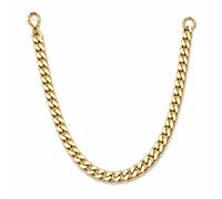 Vault 101 Limited 18k Gold Plated Curb Chain Necklace - Polished Cuban Link Style Chain for Men & Women - Available in 3 Widths and 18-30 Inch Lengths