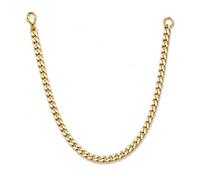 Vault 101 Limited 18k Gold Plated Curb Chain Necklace - Polished Cuban Link Style Chain for Men & Women - Available in 3 Widths and 18-30 Inch Lengths