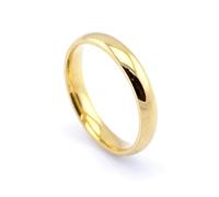 Vault 101 Limited 18k Gold Plated Men's Women's Stainless Steel Wedding Band Ring (4mm Wide - Size X)