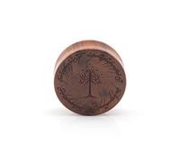 Vault 101 Limited 18mm Lord of The Rings (Ring Script + Tree of Gondor) Rose Wood Ear Plug - Laser Engraved