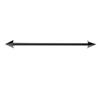 Vault 101 Limited Black Industrial Scaffold Barbell - 316L Surgical Steel Cone End Ear Piercing Bar - 14G/16G Multiple Lengths (1.2mm (16G) x 42mm x 4mm (Cone))