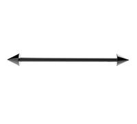 Vault 101 Limited Black Industrial Scaffold Barbell - 316L Surgical Steel Cone End Ear Piercing Bar - 14G/16G Multiple Lengths (1.6mm (14G) x 38mm x 5mm (Cone))