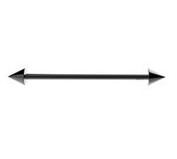 Vault 101 Limited Black Industrial Scaffold Barbell - 316L Surgical Steel Cone End Ear Piercing Bar - 14G/16G Multiple Lengths (1.2mm (16G) x 35mm x 4mm (Cone))