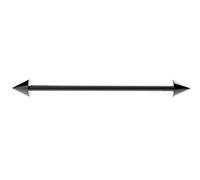 Vault 101 Limited Black Industrial Scaffold Barbell - 316L Surgical Steel Cone End Ear Piercing Bar - 14G/16G Multiple Lengths (1.6mm (14G) x 40mm x 5mm (Cone))