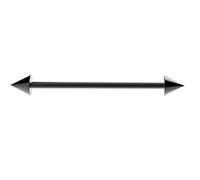 Vault 101 Limited Black Industrial Scaffold Barbell - 316L Surgical Steel Cone End Ear Piercing Bar - 14G/16G Multiple Lengths (1.2mm (16G) x 32mm x 4mm (Cone))